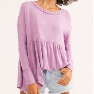 😍FREE PEOPLE FOREVER YOUR GIRL BABYDOLL TOP SZ Large
